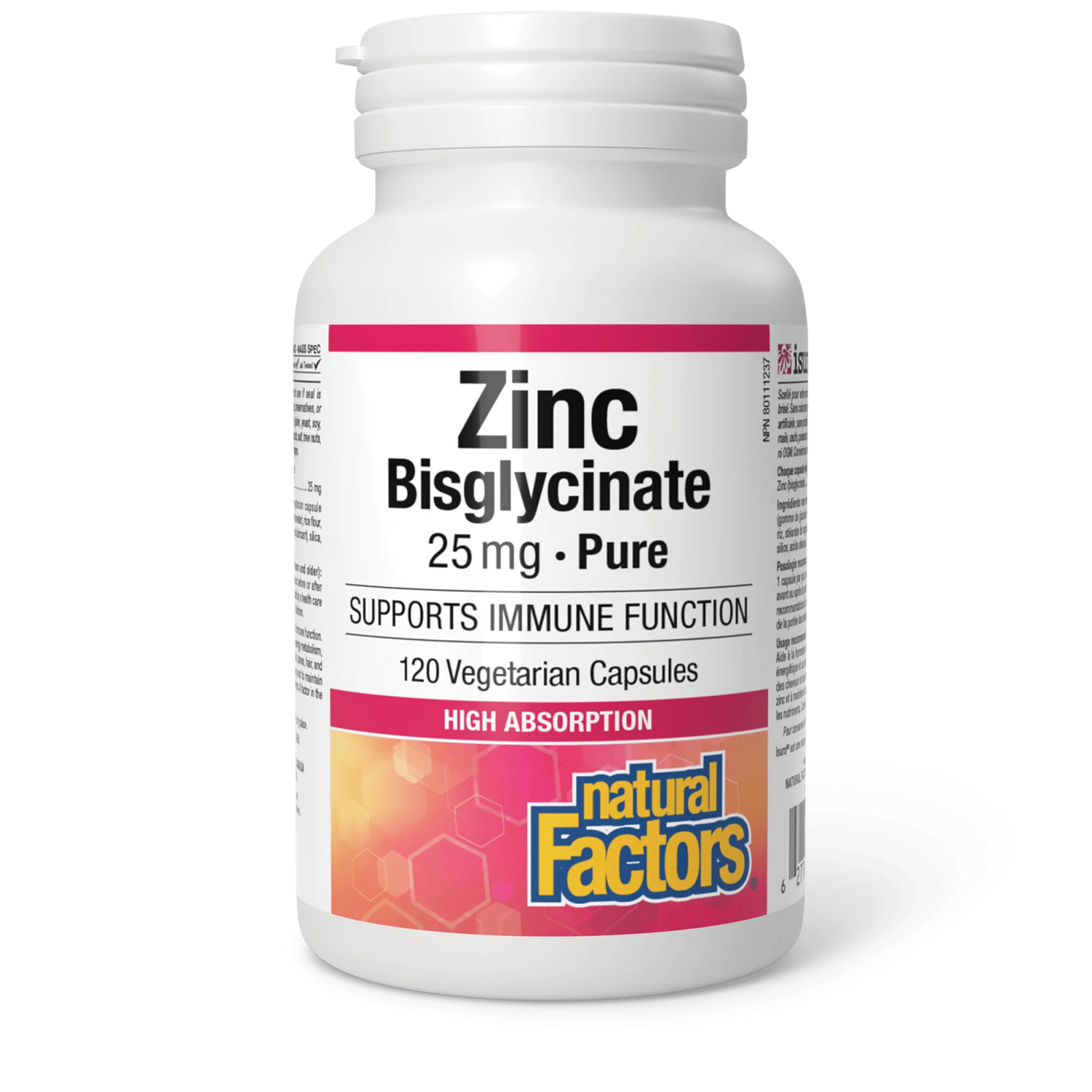 Natural Factors Zinc Bisglycinate 25mg