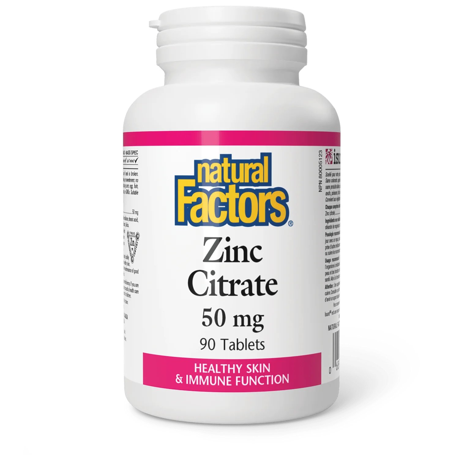 Natural Factors Zinc Citrate 50mg